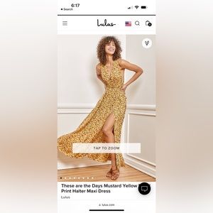 Lulu’s Yellow Flower Patterned Dress